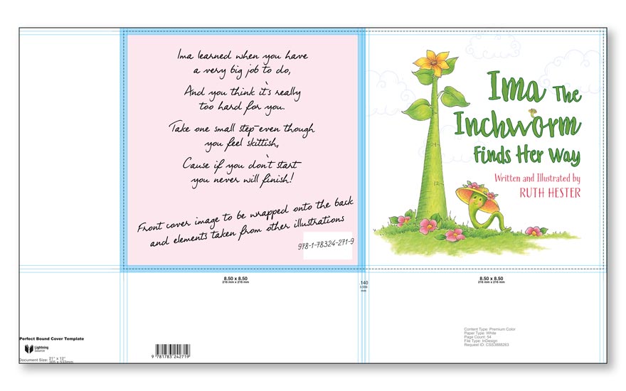 Square kids book Ingram front paperback template example.