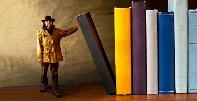 Book binding options shown with different book spines