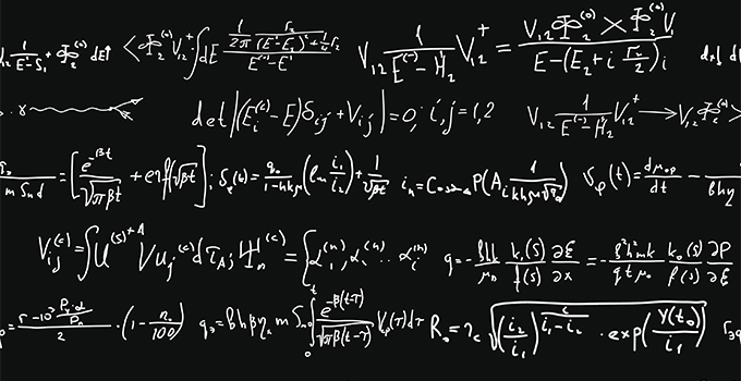 Equation artwork representing mathematical content in books
